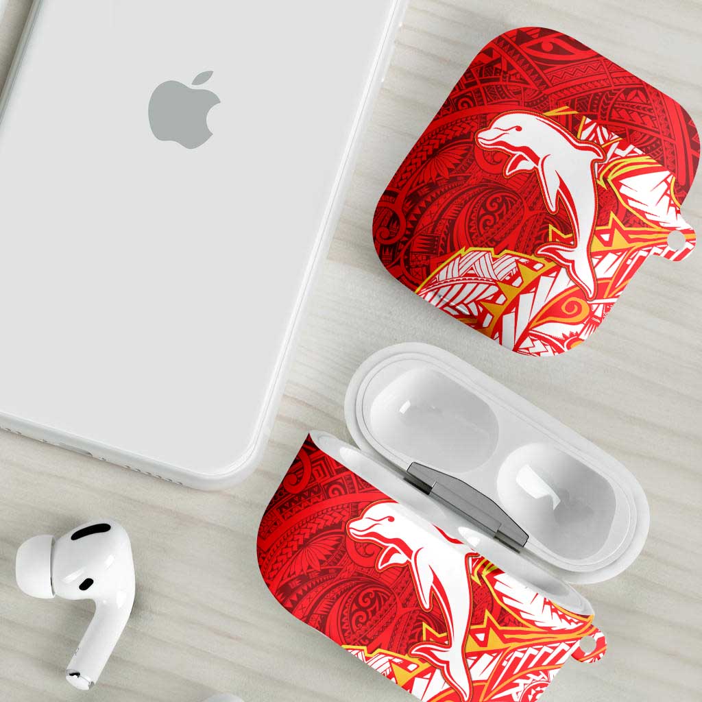 Dolphins AirPods Case Polynesian Tribal Tattoo Pacific Sport Art