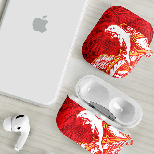 Dolphins AirPods Case Polynesian Tribal Tattoo Pacific Sport Art