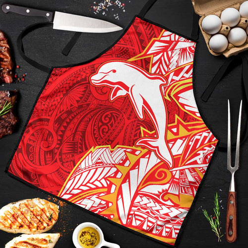 Dolphins Apron Polynesian Tribal Tattoo Pacific Sport Art