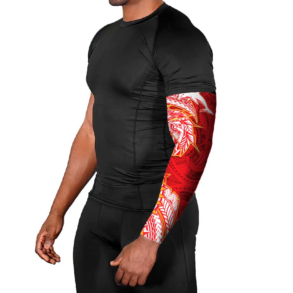 Dolphins Arm Sleeves Polynesian Tribal Tattoo Pacific Sport Art