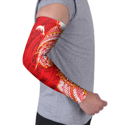 Dolphins Arm Sleeves Polynesian Tribal Tattoo Pacific Sport Art
