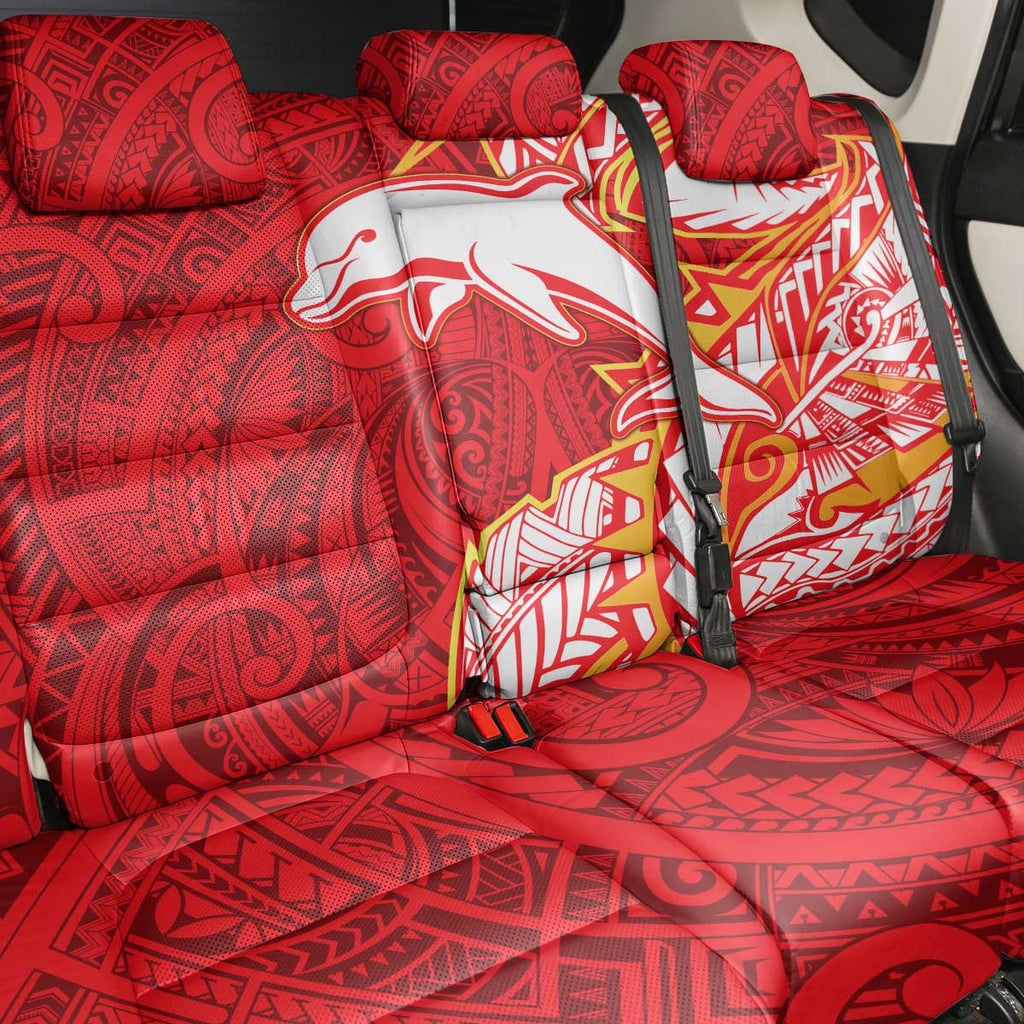 Dolphins Back Car Seat Cover Polynesian Tribal Tattoo Pacific Sport Art