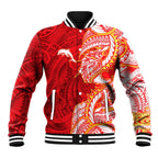 Dolphins Baseball Jacket Polynesian Tribal Tattoo Pacific Sport Art
