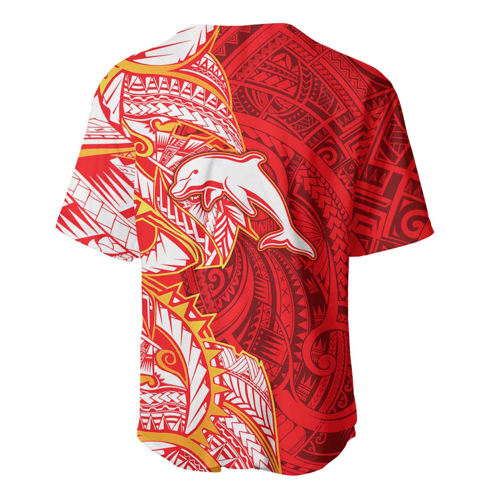 Dolphins Baseball Jersey Polynesian Tribal Tattoo Pacific Sport Art