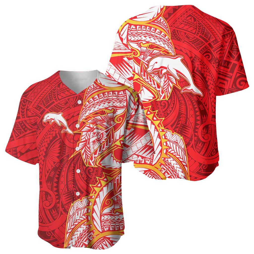 Dolphins Baseball Jersey Polynesian Tribal Tattoo Pacific Sport Art