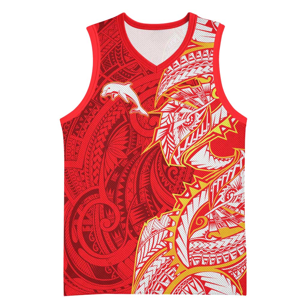 Dolphins Basketball Jersey Polynesian Tribal Tattoo Pacific Sport Art