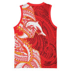 Dolphins Basketball Jersey Polynesian Tribal Tattoo Pacific Sport Art