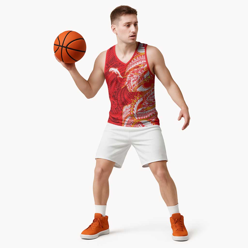 Dolphins Basketball Jersey Polynesian Tribal Tattoo Pacific Sport Art