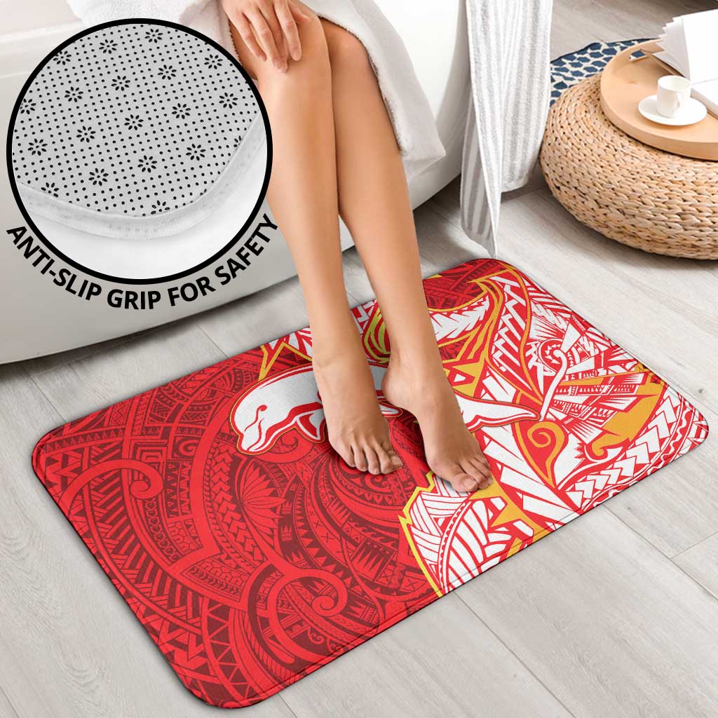 Dolphins Bathroom Set Polynesian Tribal Tattoo Pacific Sport Art