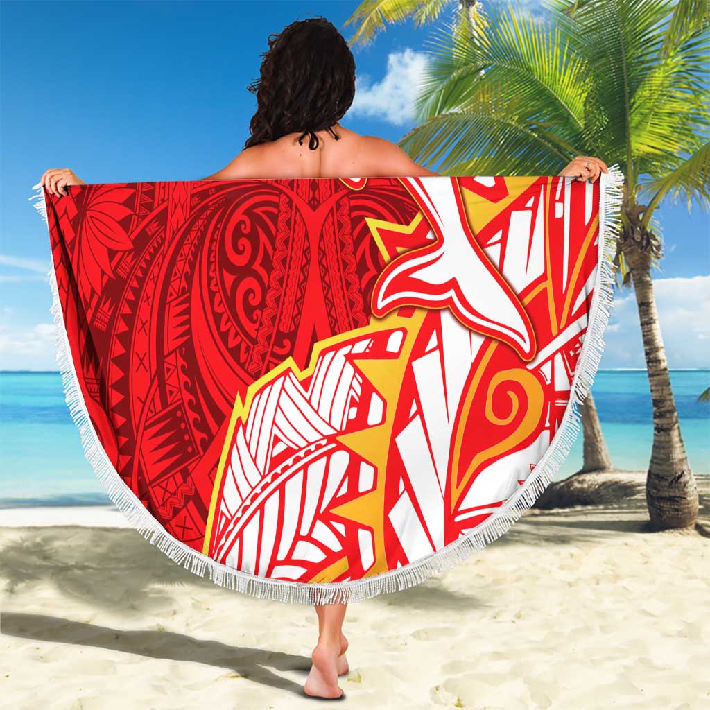 Dolphins Beach Blanket Polynesian Tribal Tattoo Pacific Sport Art