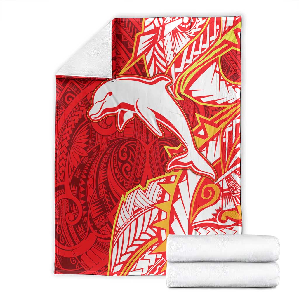 Dolphins Blanket Polynesian Tribal Tattoo Pacific Sport Art
