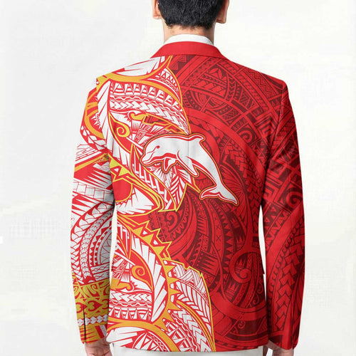 Dolphins Blazer Polynesian Tribal Tattoo Pacific Sport Art