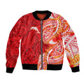Dolphins Bomber Jacket Polynesian Tribal Tattoo Pacific Sport Art