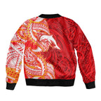 Dolphins Bomber Jacket Polynesian Tribal Tattoo Pacific Sport Art