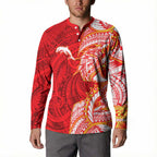 Dolphins Button Sweatshirt Polynesian Tribal Tattoo Pacific Sport Art