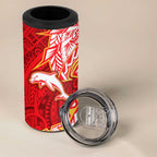 Dolphins 4 in 1 Can Cooler Tumbler Polynesian Tribal Tattoo Pacific Sport Art