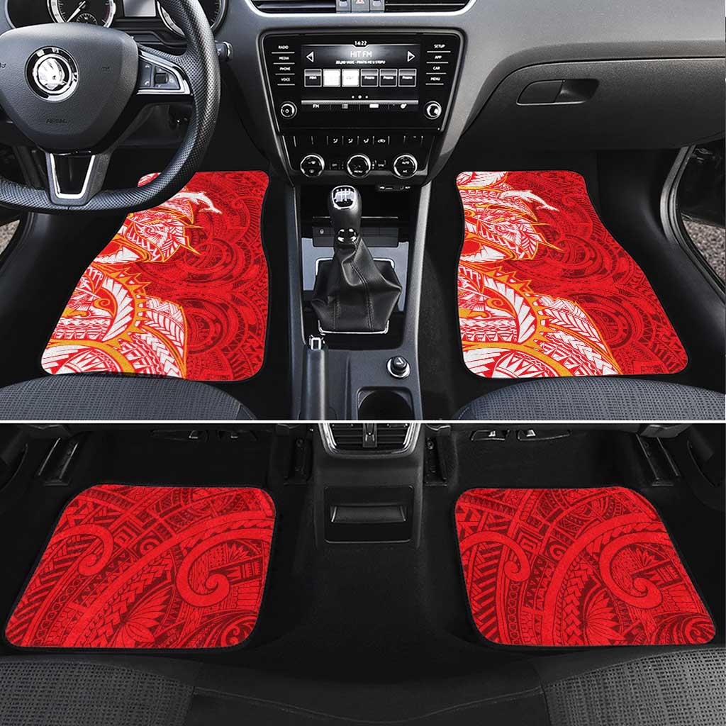 Dolphins Car Mats Polynesian Tribal Tattoo Pacific Sport Art