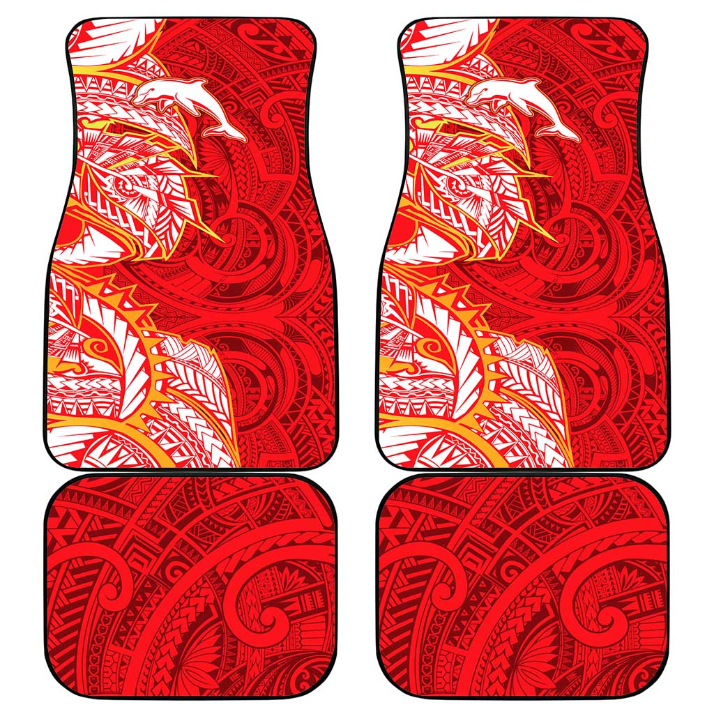 Dolphins Car Mats Polynesian Tribal Tattoo Pacific Sport Art