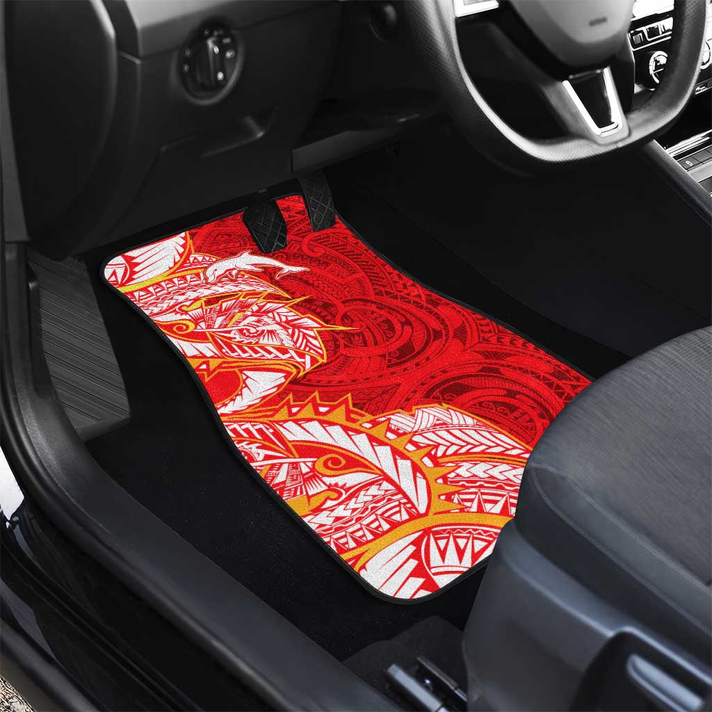 Dolphins Car Mats Polynesian Tribal Tattoo Pacific Sport Art