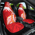 Dolphins Car Seat Cover Polynesian Tribal Tattoo Pacific Sport Art