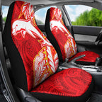 Dolphins Car Seat Cover Polynesian Tribal Tattoo Pacific Sport Art
