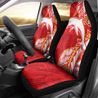 Dolphins Car Seat Cover Polynesian Tribal Tattoo Pacific Sport Art