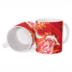 Dolphins Ceramic Mug Polynesian Tribal Tattoo Pacific Sport Art
