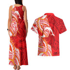 Dolphins Couples Matching Tank Maxi Dress and Hawaiian Shirt Polynesian Tribal Tattoo Pacific Sport Art