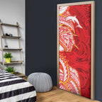 Dolphins Door Cover Polynesian Tribal Tattoo Pacific Sport Art