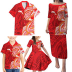 Dolphins Family Matching Puletasi and Hawaiian Shirt Polynesian Tribal Tattoo Pacific Sport Art
