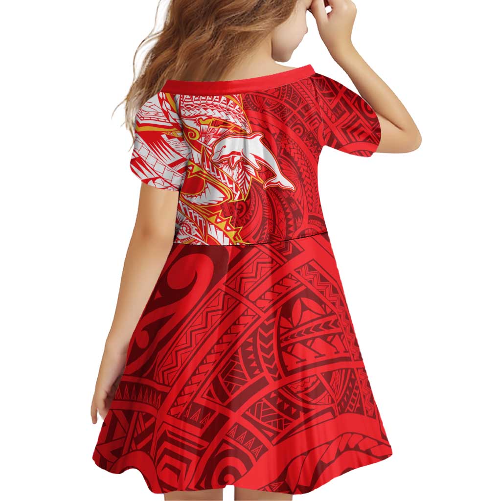 Dolphins Family Matching Summer Maxi Dress and Hawaiian Shirt Polynesian Tribal Tattoo Pacific Sport Art