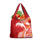 Dolphins Grocery Bag Polynesian Tribal Tattoo Pacific Sport Art