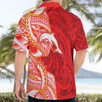Dolphins Hawaiian Shirt Polynesian Tribal Tattoo Pacific Sport Art