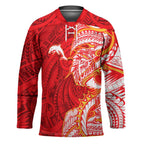 Dolphins Hockey Jersey Polynesian Tribal Tattoo Pacific Sport Art