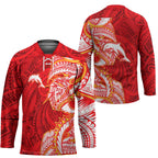 Dolphins Hockey Jersey Polynesian Tribal Tattoo Pacific Sport Art