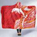 Dolphins Hooded Blanket Polynesian Tribal Tattoo Pacific Sport Art