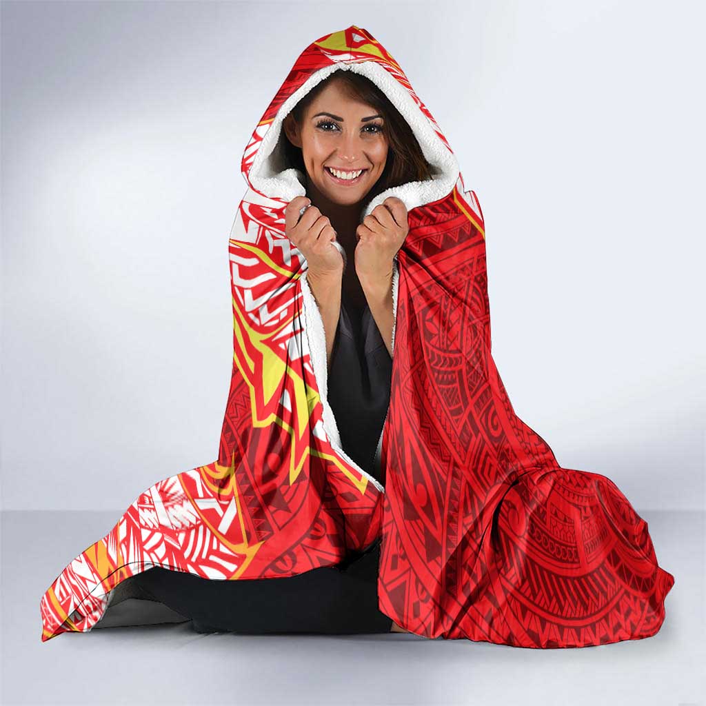 Dolphins Hooded Blanket Polynesian Tribal Tattoo Pacific Sport Art