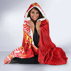 Dolphins Hooded Blanket Polynesian Tribal Tattoo Pacific Sport Art
