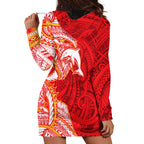 Dolphins Hoodie Dress Polynesian Tribal Tattoo Pacific Sport Art