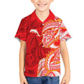 Dolphins Kid Hawaiian Shirt Polynesian Tribal Tattoo Pacific Sport Art