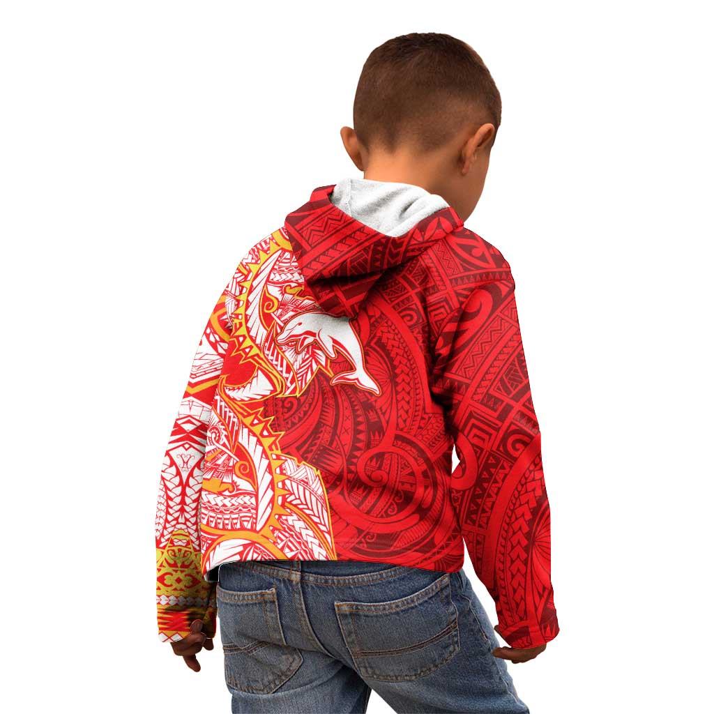 Dolphins Kid Hoodie Polynesian Tribal Tattoo Pacific Sport Art