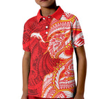 Dolphins Kid Polo Shirt Polynesian Tribal Tattoo Pacific Sport Art