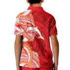 Dolphins Kid Polo Shirt Polynesian Tribal Tattoo Pacific Sport Art