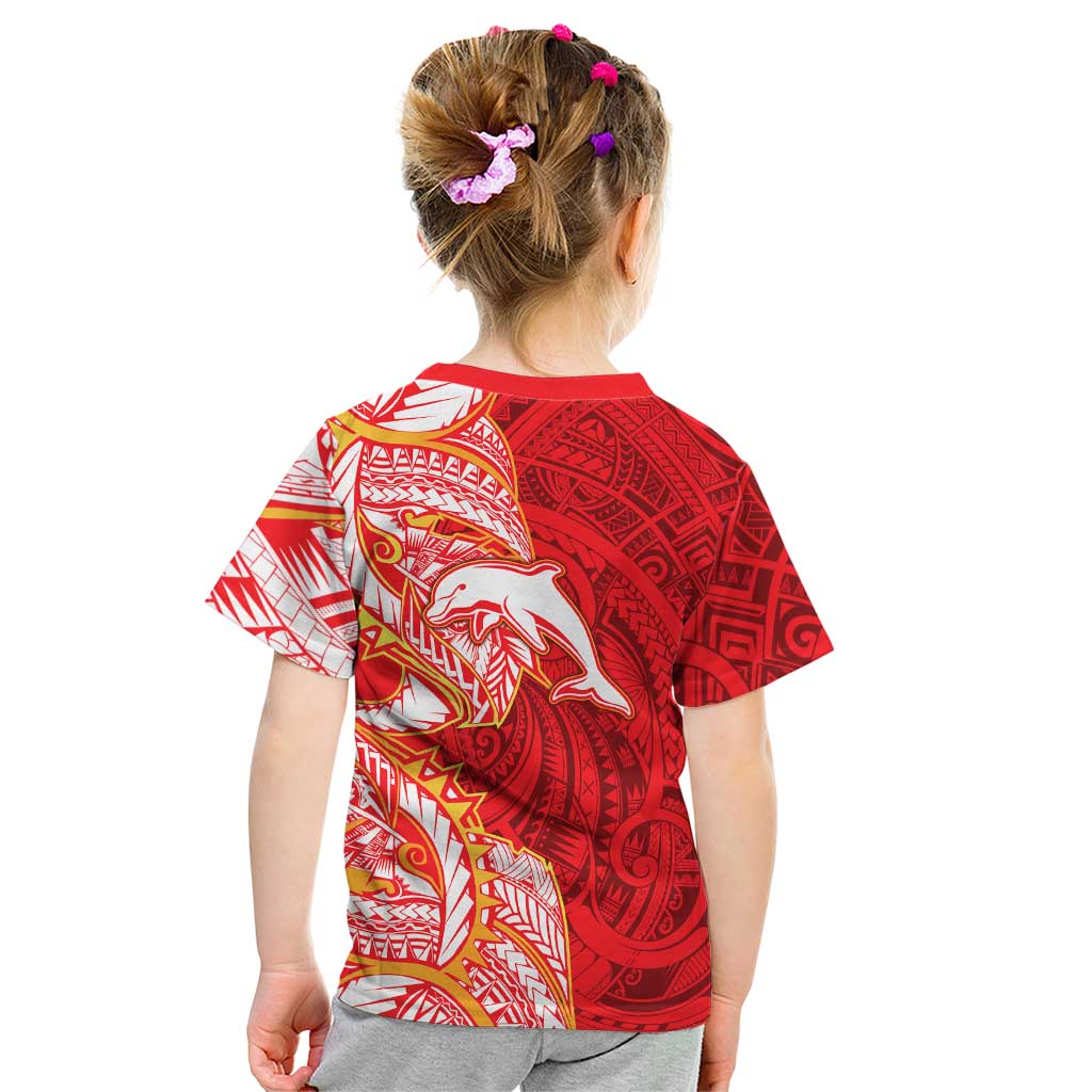 Dolphins Kid T Shirt Polynesian Tribal Tattoo Pacific Sport Art