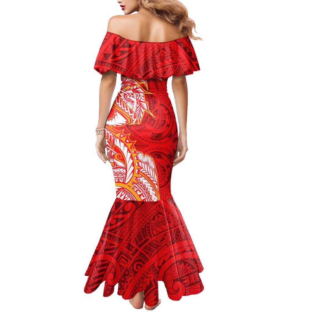 Dolphins Mermaid Dress Polynesian Tribal Tattoo Pacific Sport Art