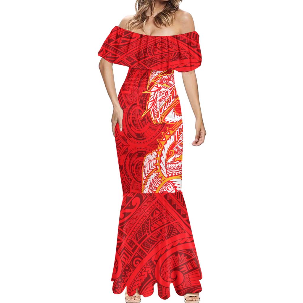 Dolphins Mermaid Dress Polynesian Tribal Tattoo Pacific Sport Art