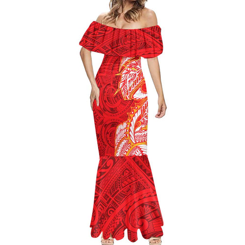 Dolphins Mermaid Dress Polynesian Tribal Tattoo Pacific Sport Art