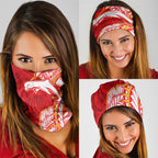 Dolphins Neck Gaiter Polynesian Tribal Tattoo Pacific Sport Art