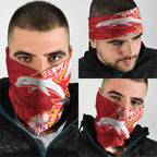 Dolphins Neck Gaiter Polynesian Tribal Tattoo Pacific Sport Art