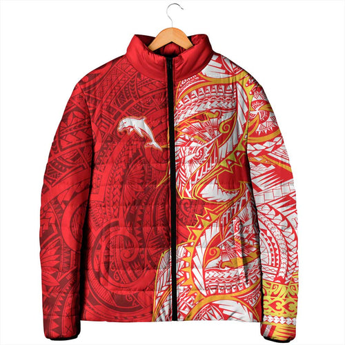 Dolphins Padded Jacket Polynesian Tribal Tattoo Pacific Sport Art